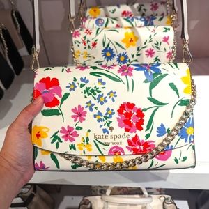 KATE SPADE NEW YORK CARSON GARDEN BOUQUET CONVERTIBLE SHOULDER BAG KB487.